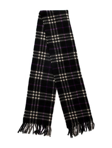 Burberry London Scarves and Shawls Cashmere Plaid Print Scarf