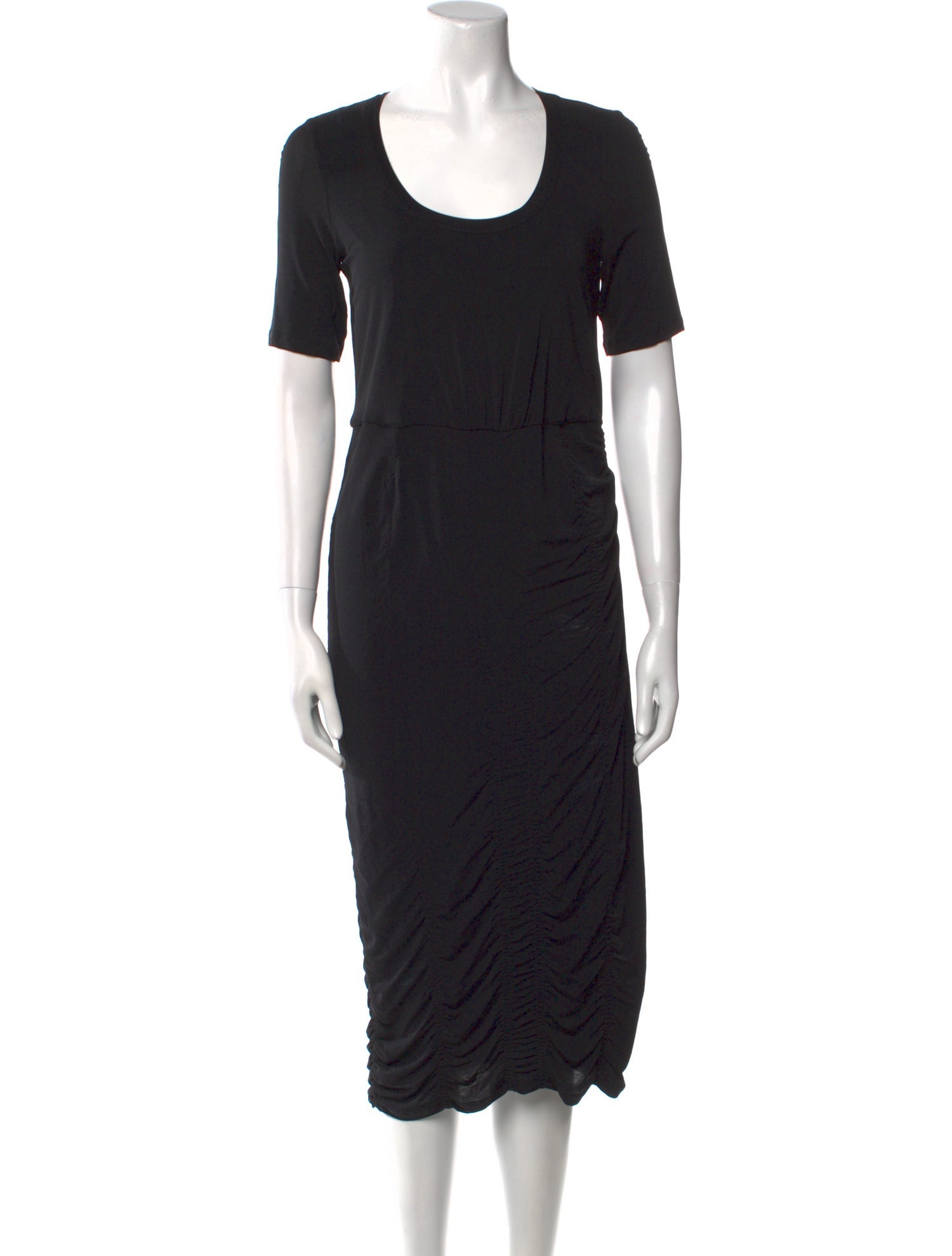Burberry London Scoop Neck Midi Length Dress