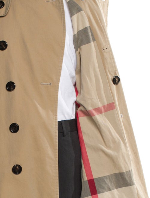Burberry London Nova Check Pattern Trench Coat
