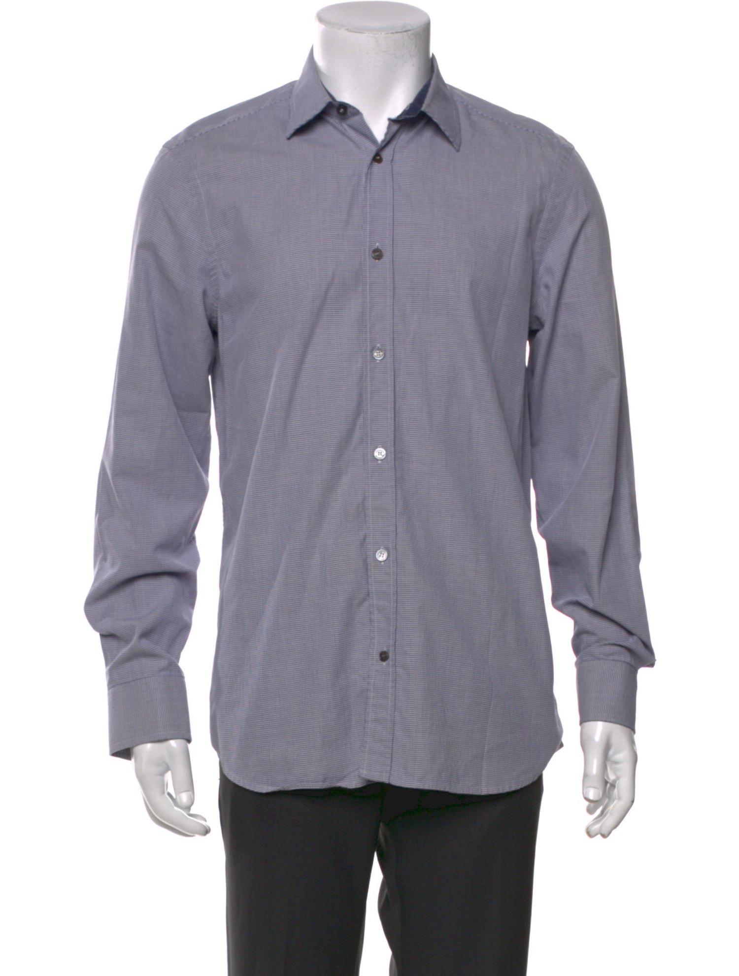 Burberry London House Check Pattern Long Sleeve Dress Shirt