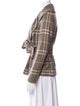 Burberry London Lambswool Plaid Print Blazer