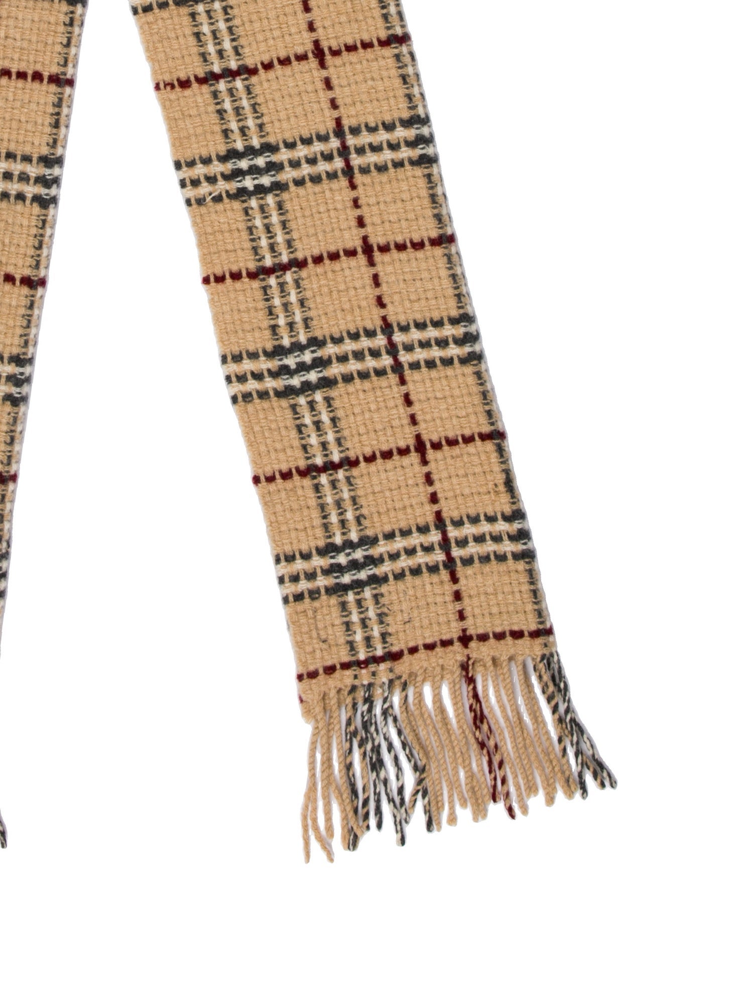 Burberry London Cashmere Plaid Print Scarf