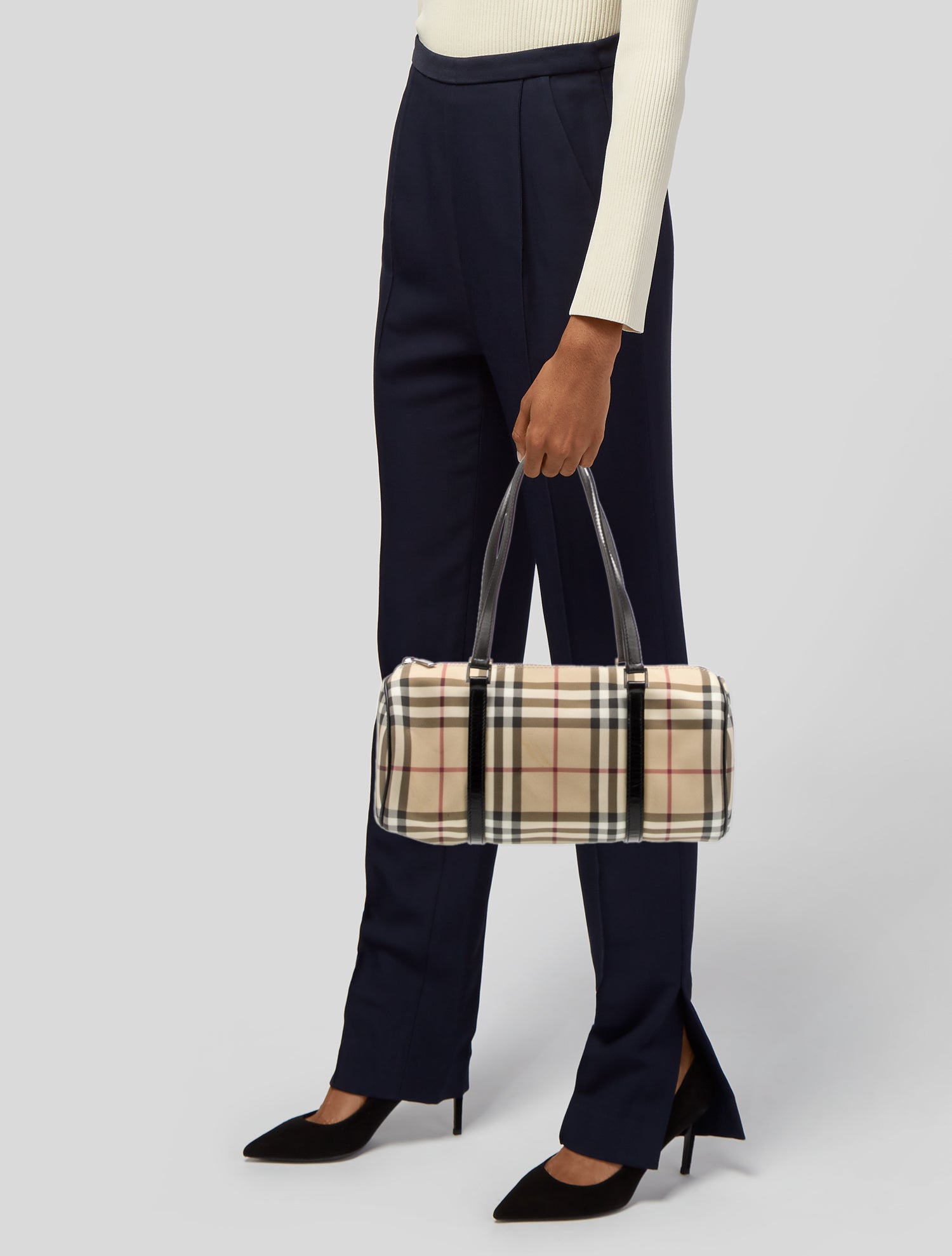 Burberry London Nova Check Top Handle Bag