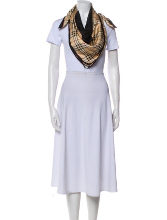 Burberry London Silk Nova Check Pattern Scarf