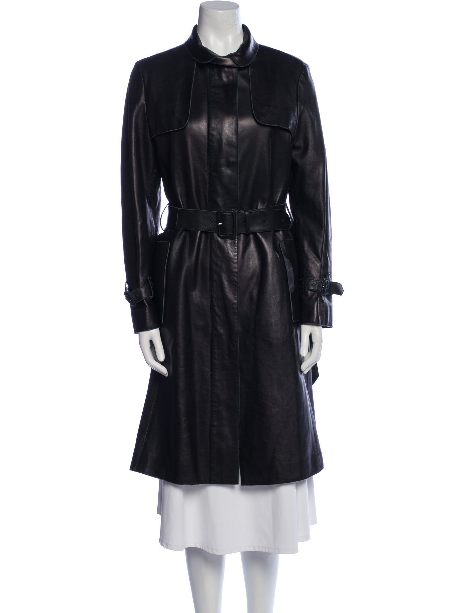 Burberry London Leather Trench Coat