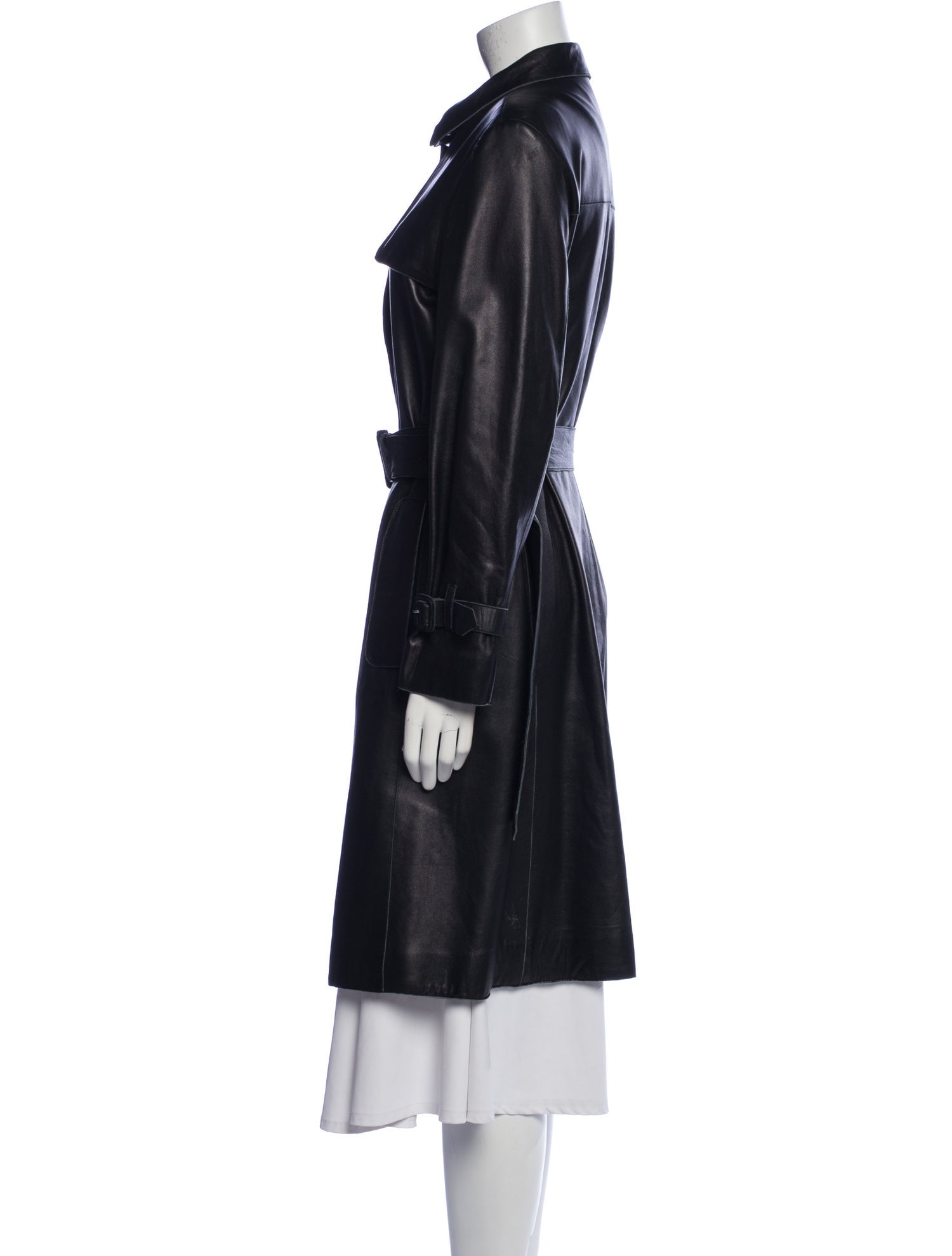 Burberry London Leather Trench Coat