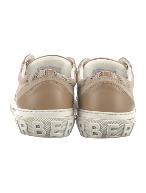 Burberry London Nova Check Pattern Leather Sneakers