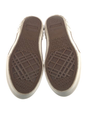 Burberry London Nova Check Pattern Leather Sneakers