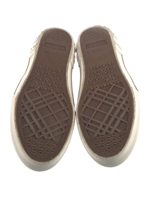 Burberry London Nova Check Pattern Leather Sneakers