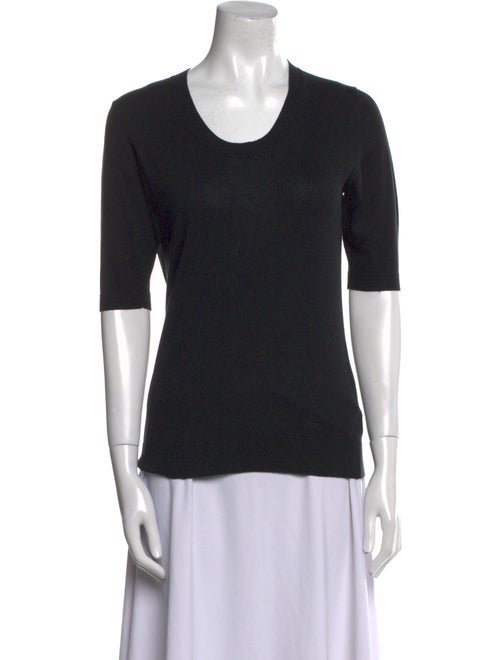 Burberry London Silk Scoop Neck T-Shirt