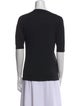 Burberry London Silk Scoop Neck T-Shirt