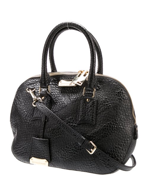 Burberry London Leather Top Handle Bag