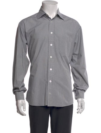 Burberry London Plaid Print Long Sleeve Shirt