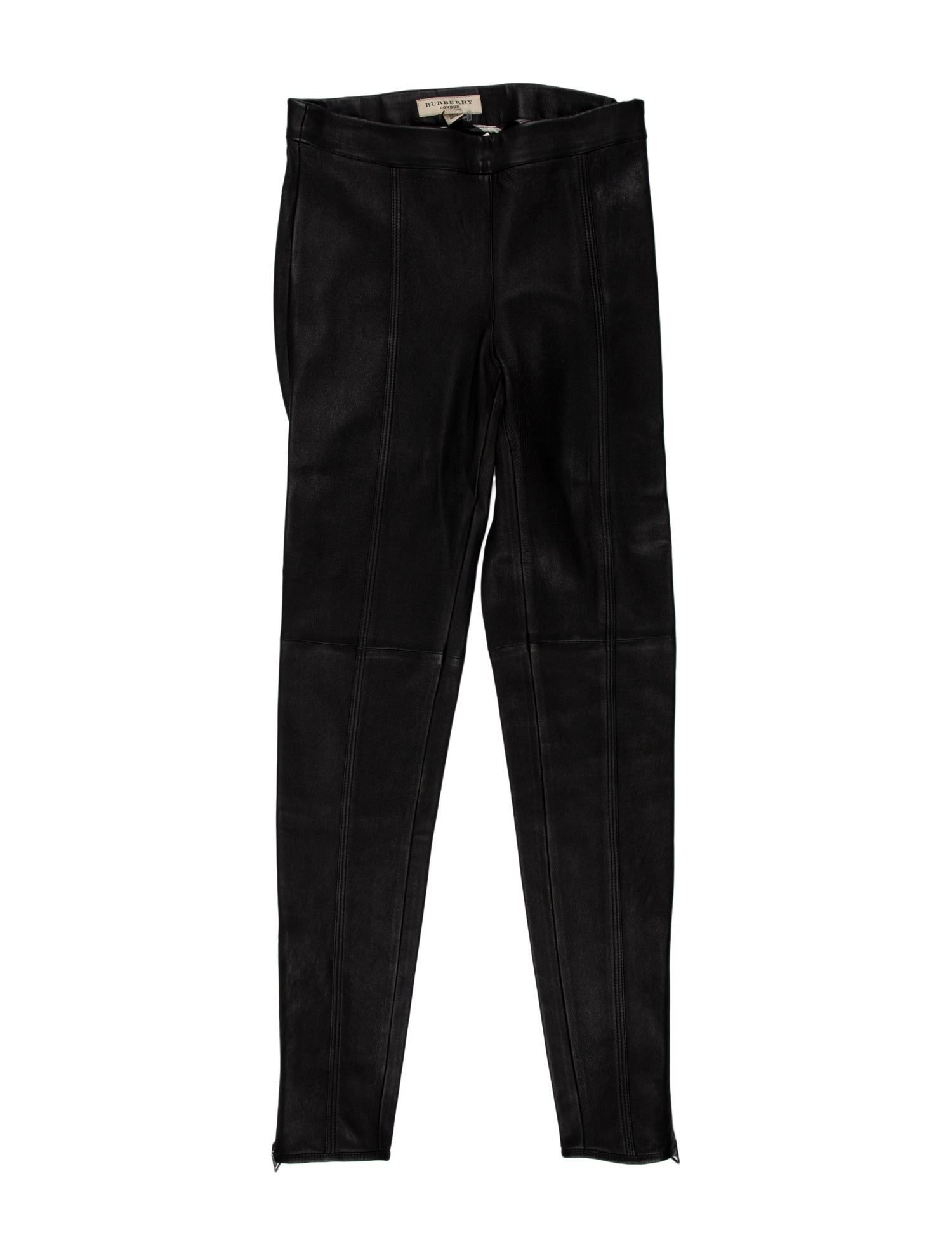 Burberry London Lambskin Skinny Leg Pants