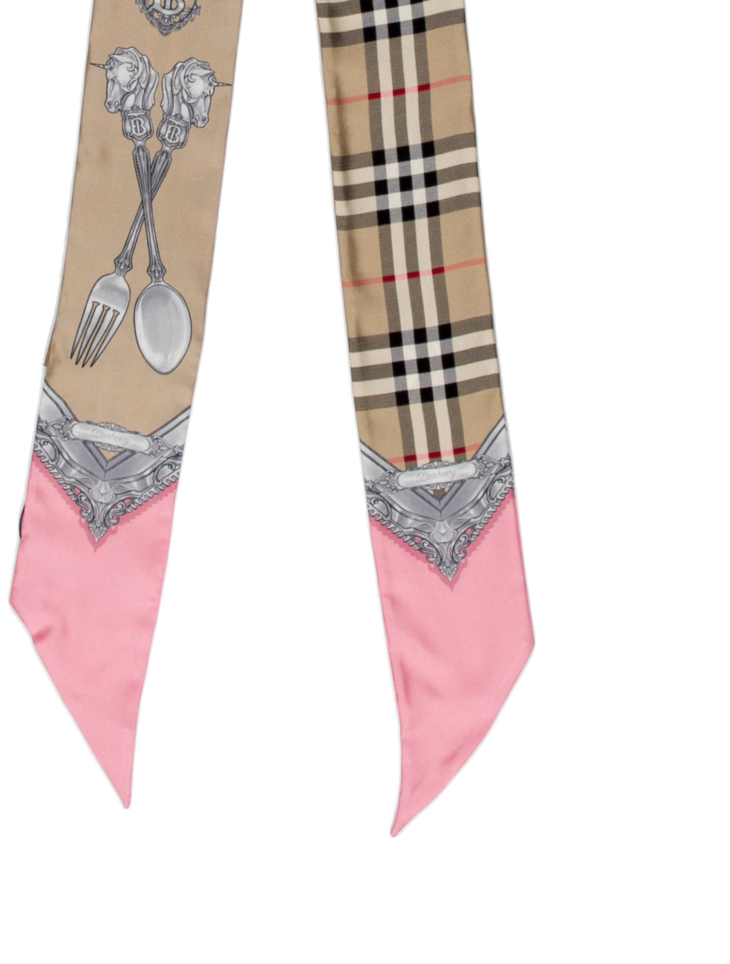 Burberry London Silk TB Monogram Scarf w/ Tags