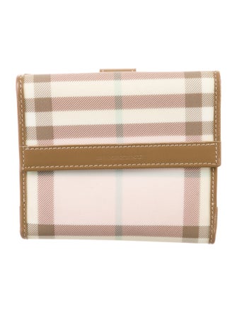Burberry London Burberry London Neoprene Plaid Print Wallet Nova Check Pattern Compact Wallet