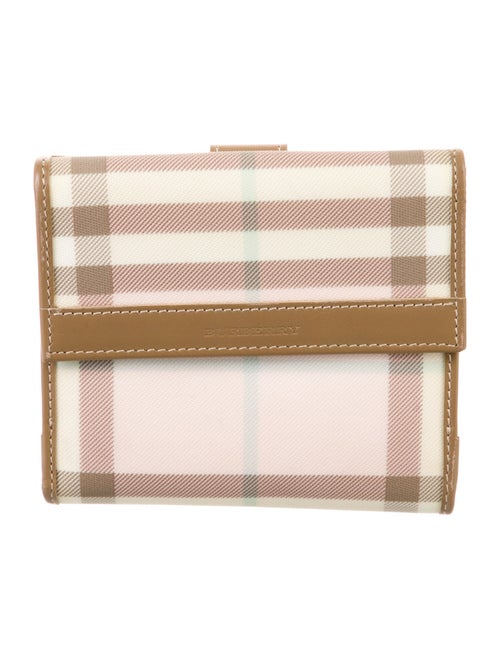 Burberry London Burberry London Neoprene Plaid Print Wallet Nova Check Pattern Compact Wallet