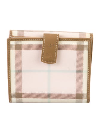 Burberry London Burberry London Neoprene Plaid Print Wallet Nova Check Pattern Compact Wallet