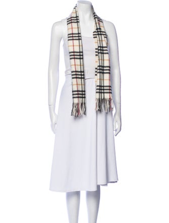 Burberry London Cashmere Nova Check Pattern Scarf