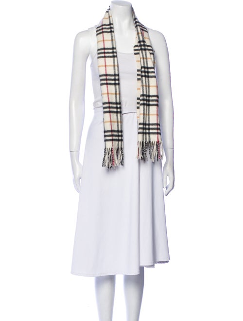 Burberry London Cashmere Nova Check Pattern Scarf