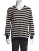 Burberry London Striped V-Neck Pullover