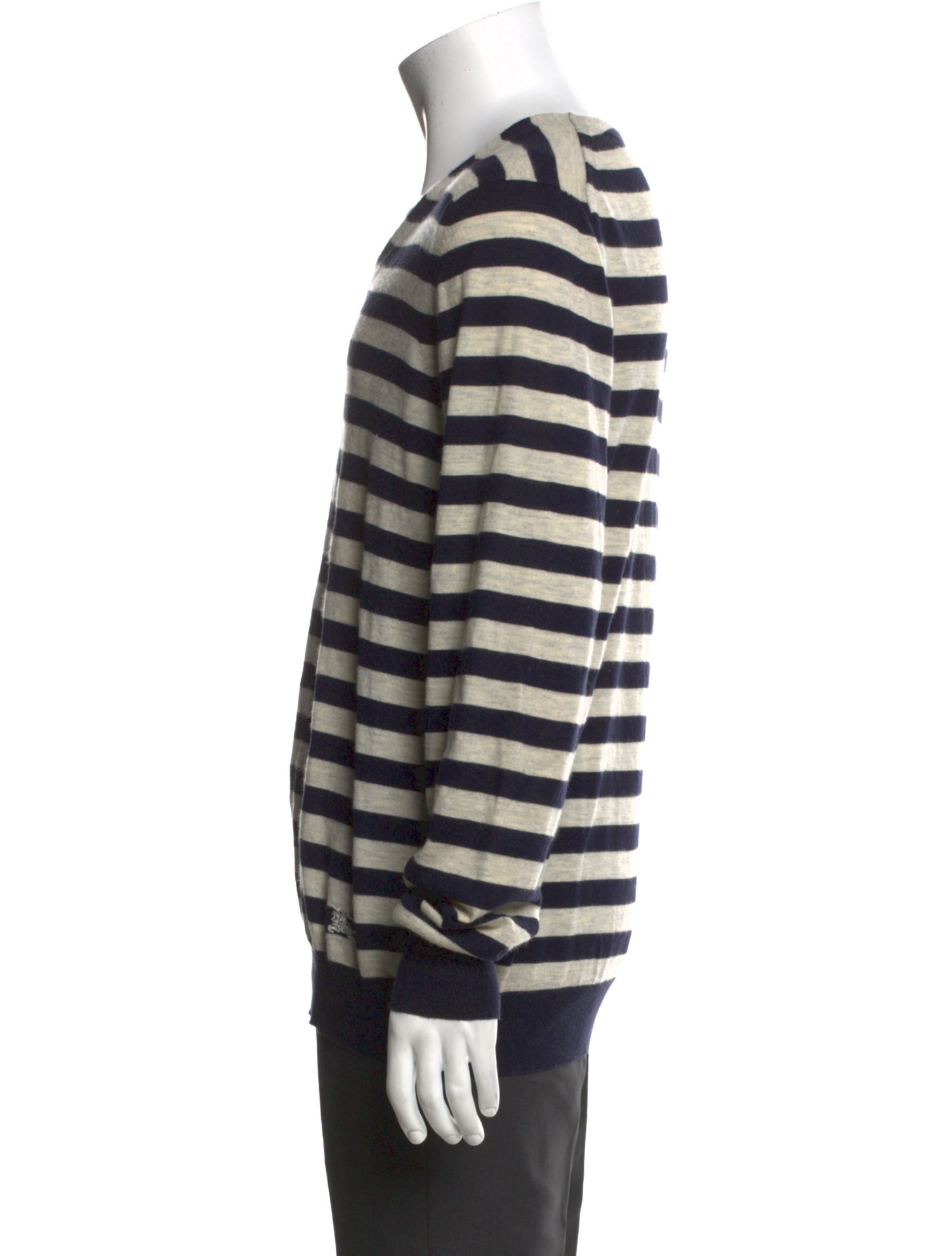 Burberry London Striped V-Neck Pullover