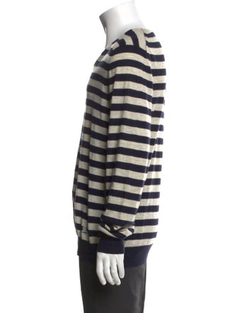 Burberry London Striped V-Neck Pullover