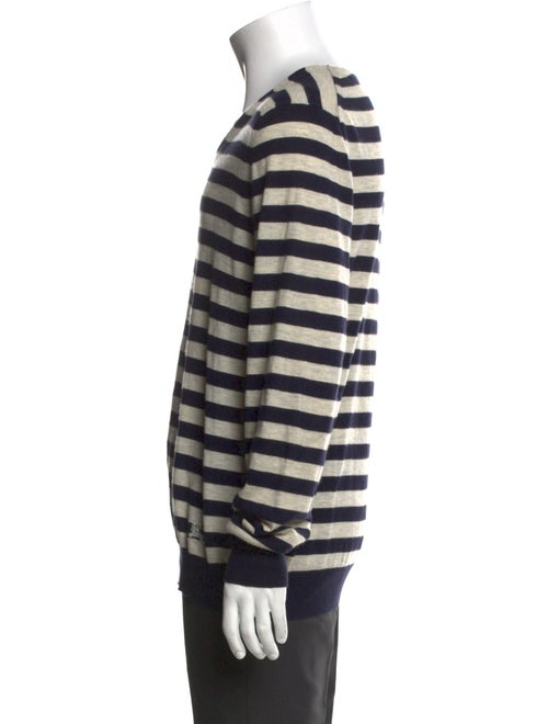 Burberry London Striped V-Neck Pullover