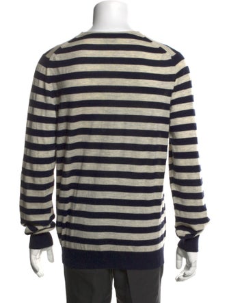 Burberry London Striped V-Neck Pullover