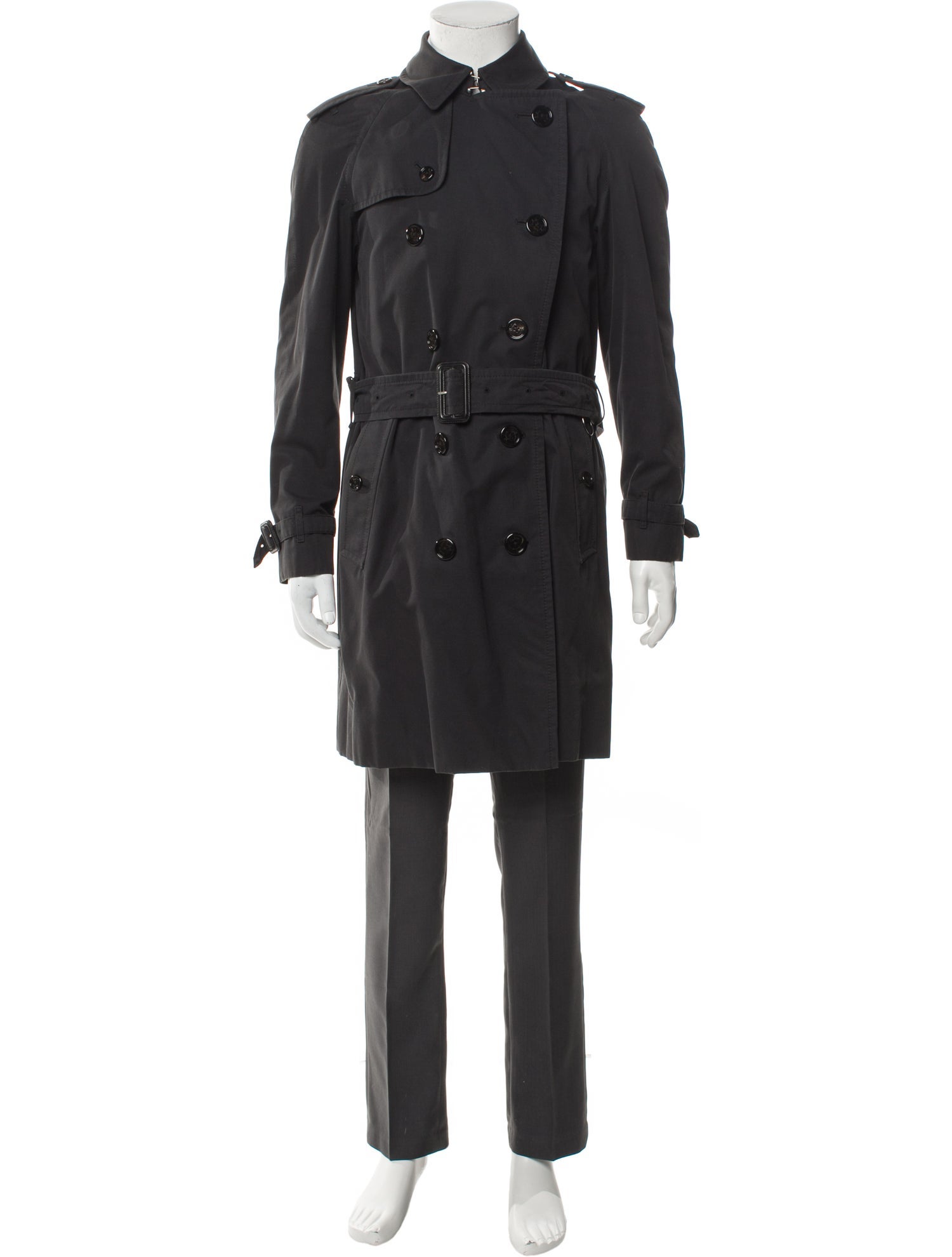 Burberry London House Check Pattern Trench Coat