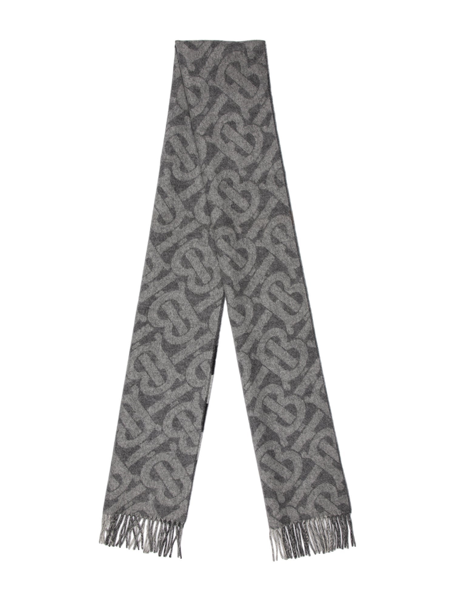 Burberry London TB Half Mega Check Scarf Cashmere Scarf