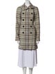 Burberry London Wool Plaid Print Peacoat
