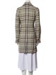 Burberry London Wool Plaid Print Peacoat