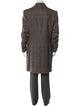 Burberry London Lambswool Houndstooth Print Overcoat