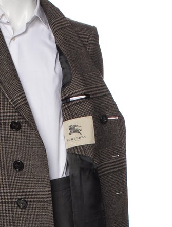 Burberry London Lambswool Houndstooth Print Overcoat