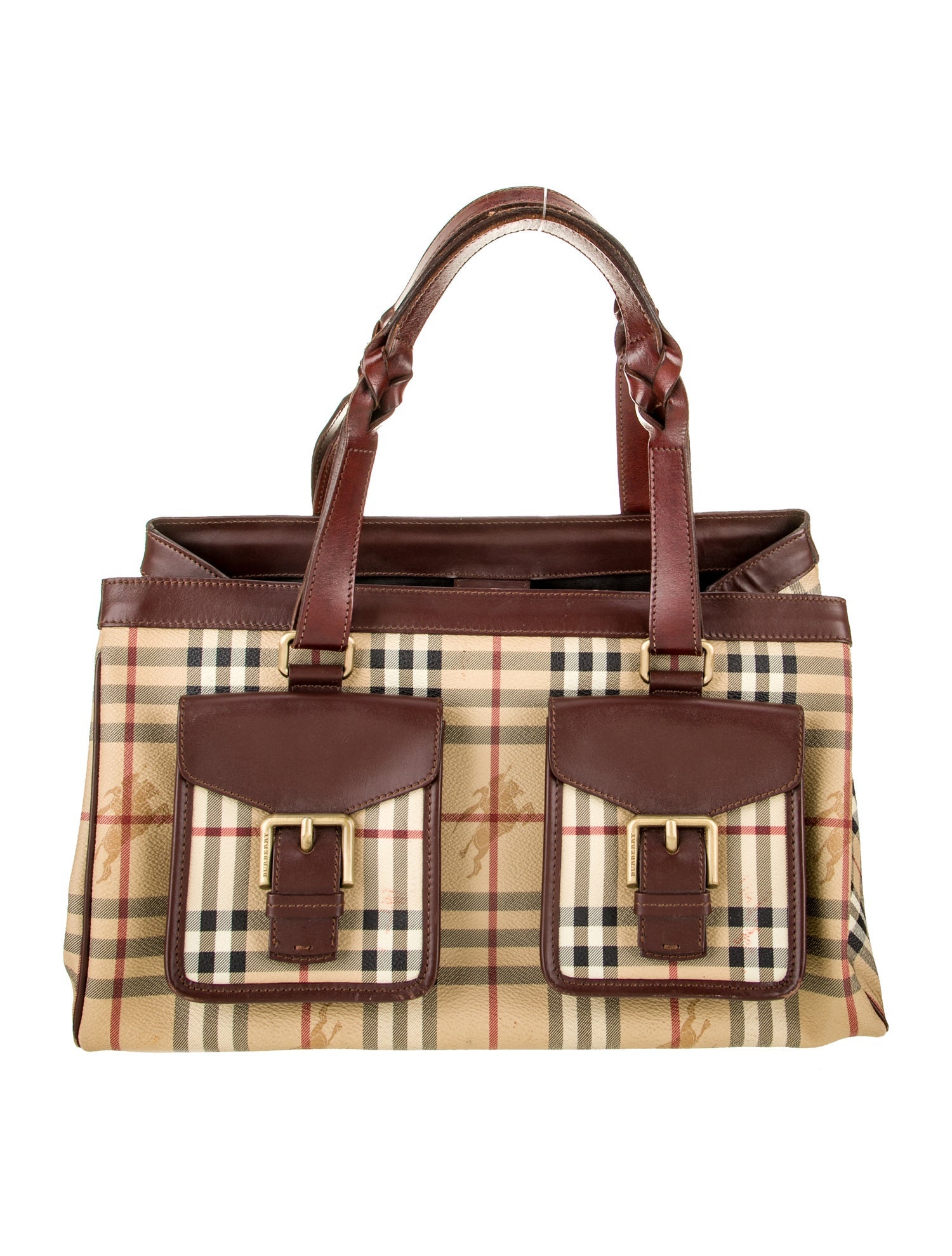 Burberry London Haymarket Check Top Handle Bag