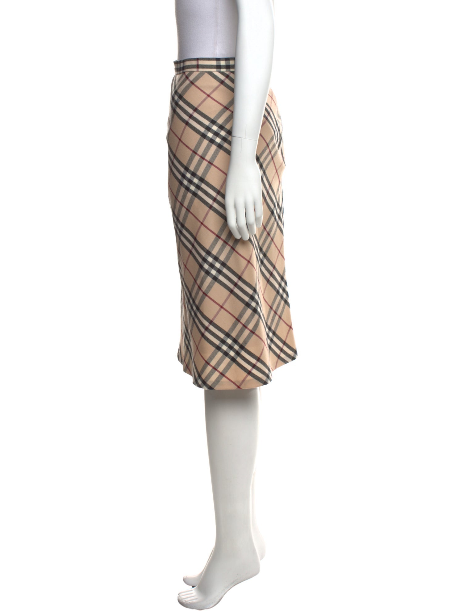 Burberry London Wool Knee-Length Skirt