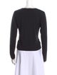 Burberry London Scoop Neck Long Sleeve Crop Top