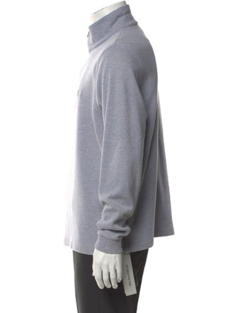 Burberry London Nova Check Pattern Mock Neck Sweatshirt