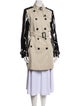 Burberry London Colorblock Pattern Trench Coat