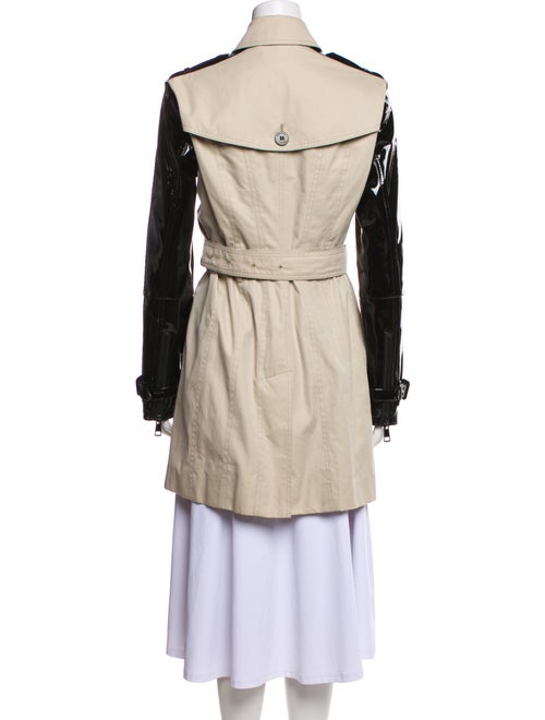 Burberry London Colorblock Pattern Trench Coat