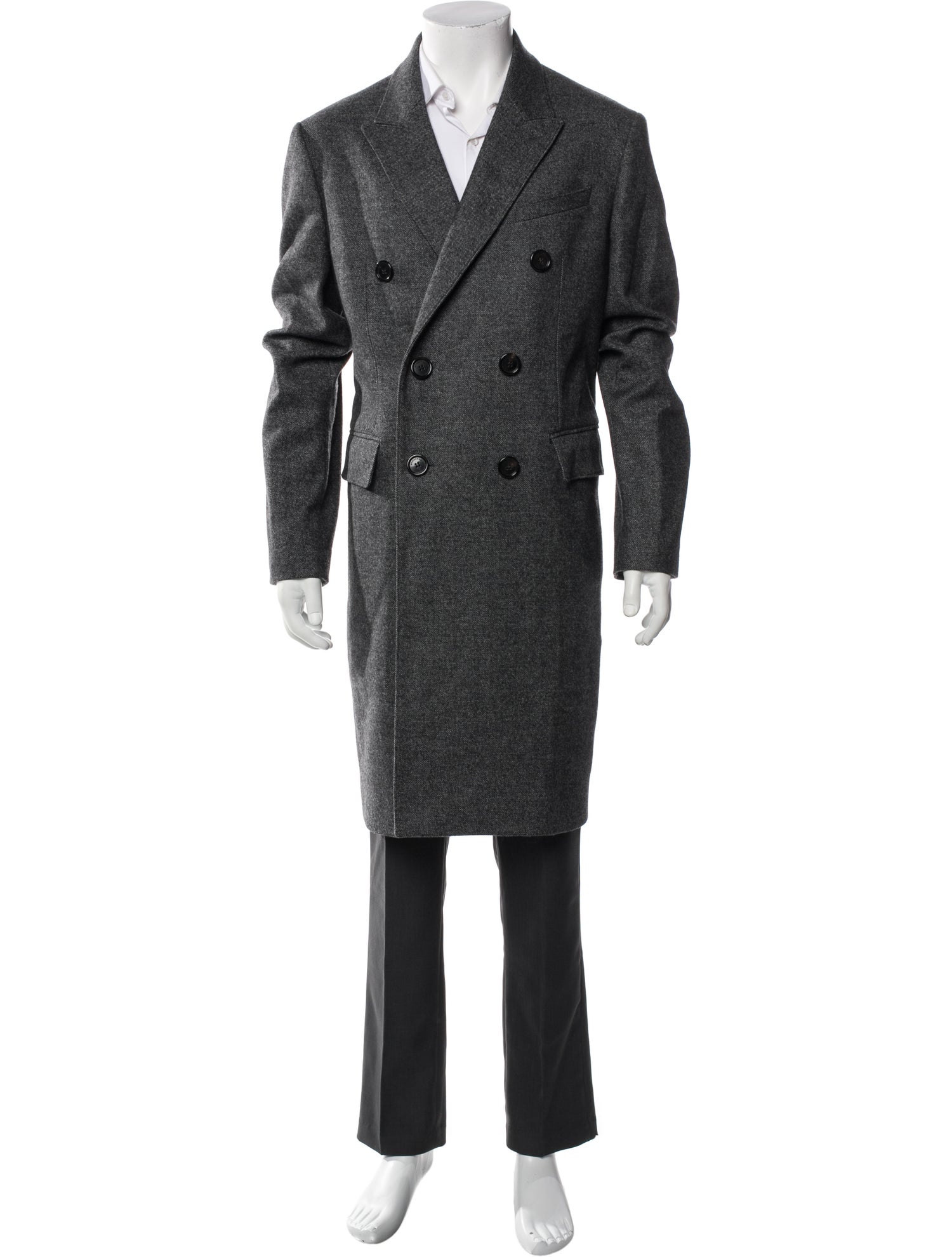 Burberry London Nova Check Pattern Virgin Wool Overcoat