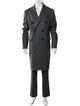 Burberry London Nova Check Pattern Virgin Wool Overcoat