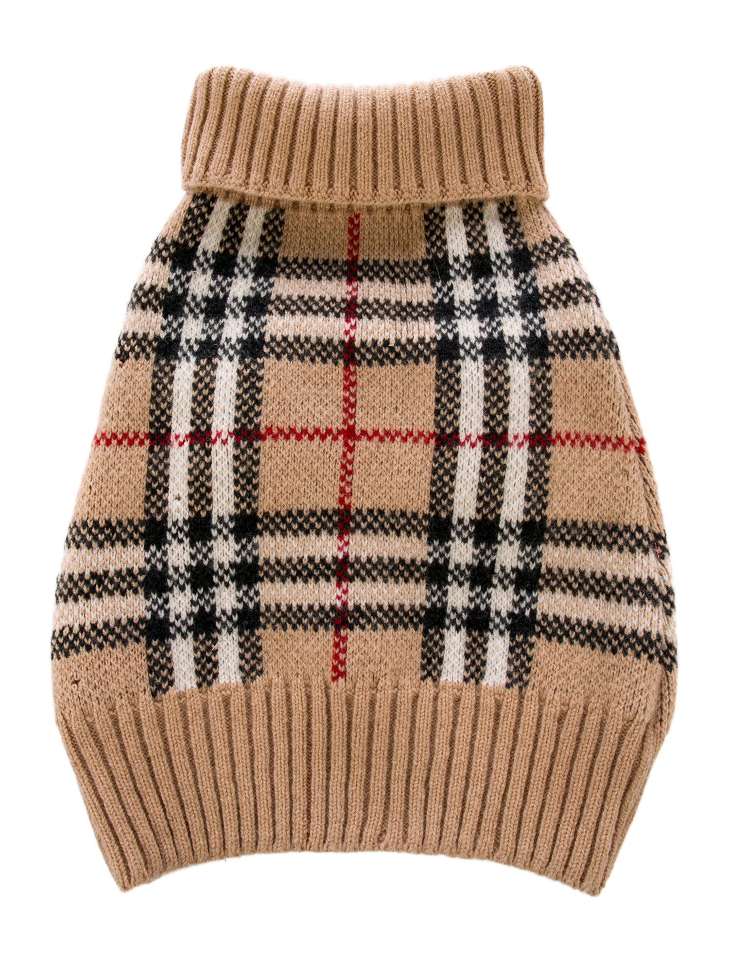 Burberry London Patterned Virgin Wool Dog Sweater