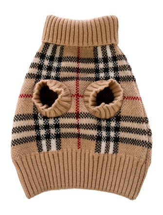 Burberry London Patterned Virgin Wool Dog Sweater