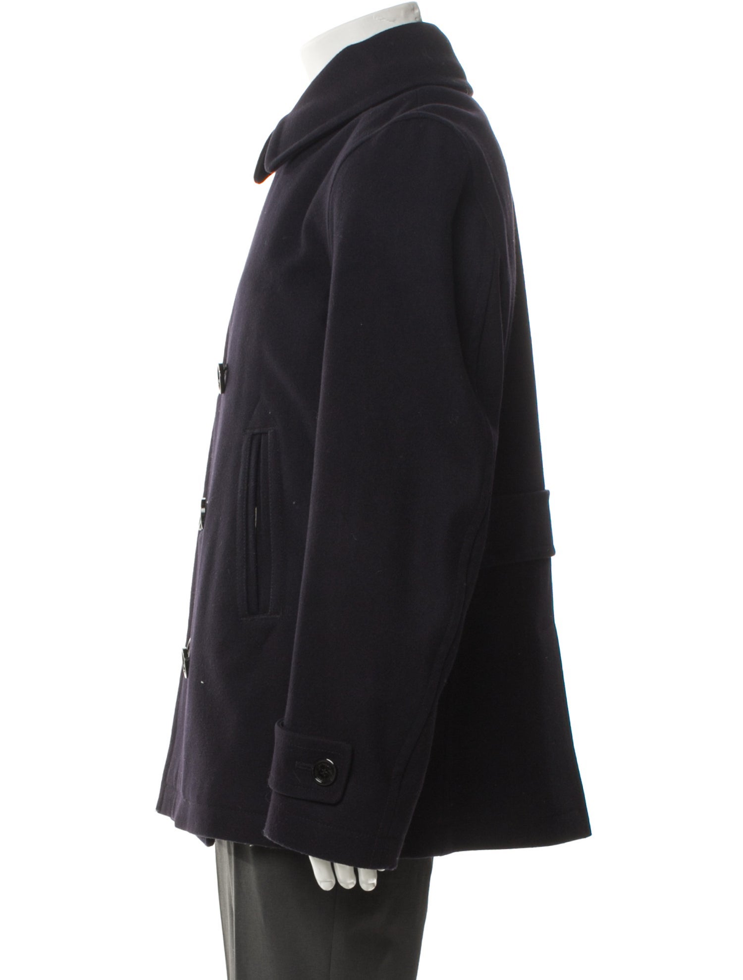 Burberry London Smoked Check Pattern Peacoat