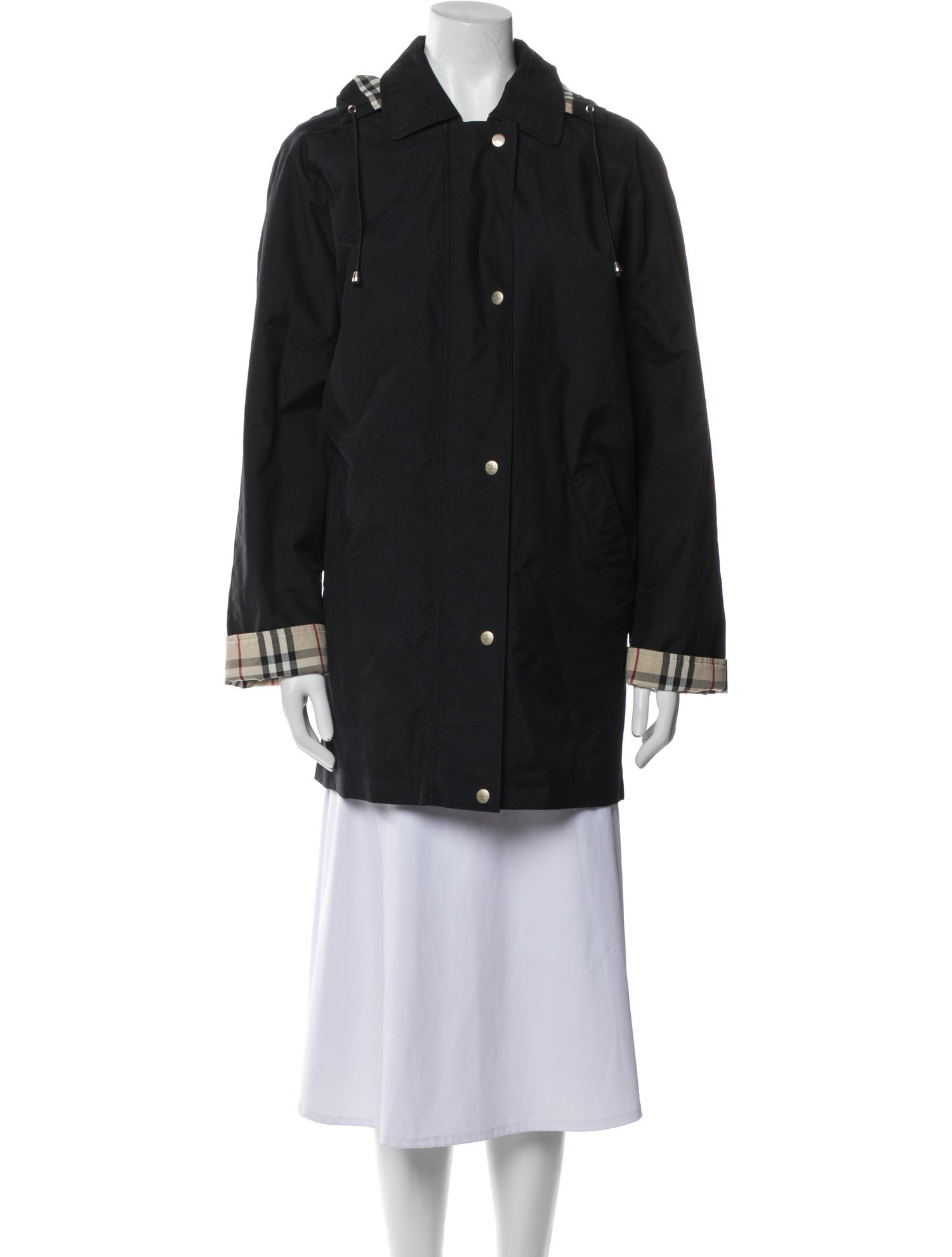 Burberry London Plaid Print Utility Jacket