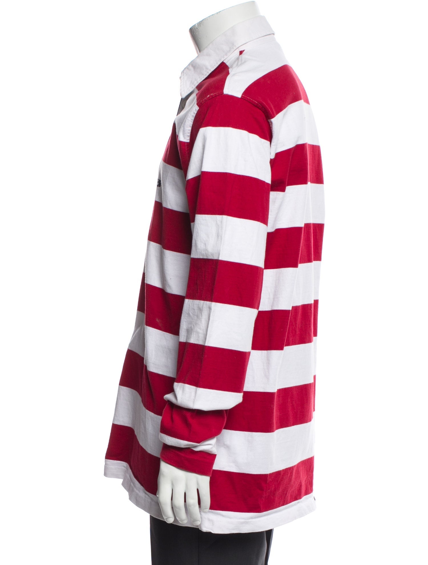 Burberry London Striped V-Neck Polo Shirt