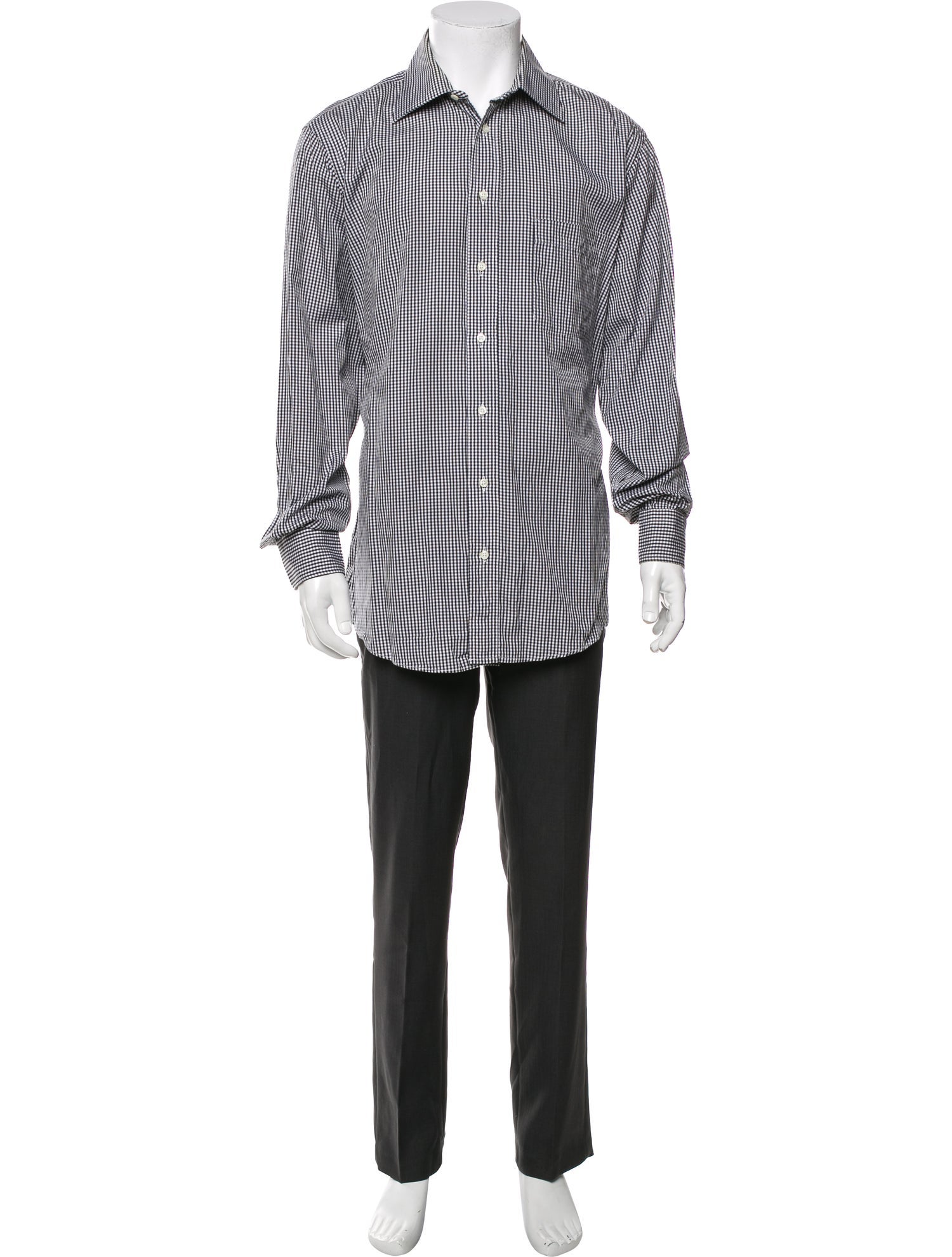 Burberry London Plaid Print Long Sleeve Shirt