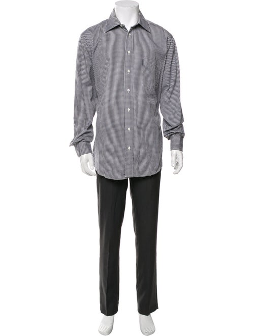 Burberry London Plaid Print Long Sleeve Shirt